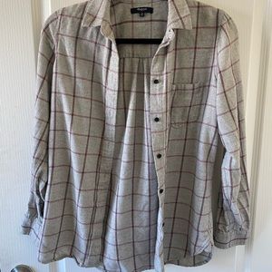 Madewell Slim Boyshirt Button Flannel
